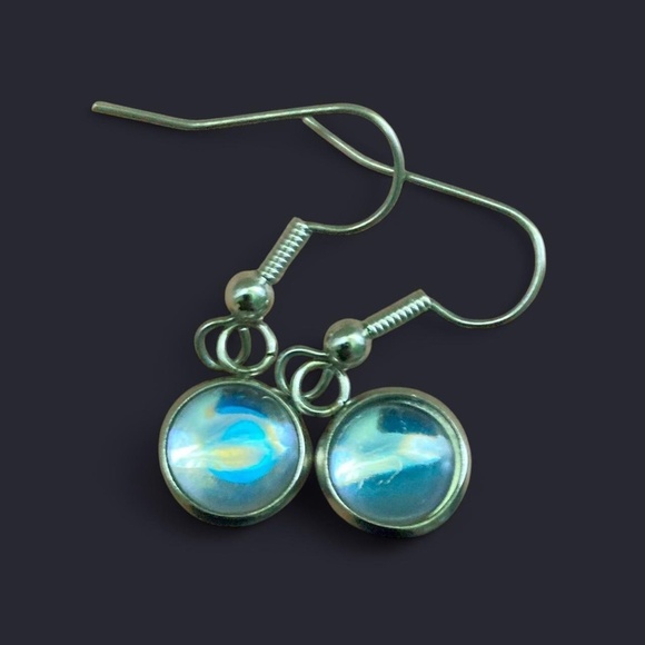 Glass Crystal Dangle Earrings - Picture 1 of 3